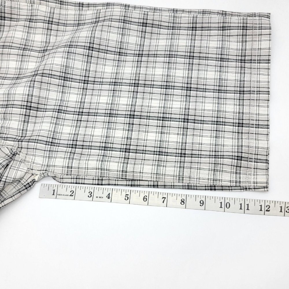South Pole Junior Girls 16 Bermuda Shorts Black Woven Plaid White Silver Golf - Picture 11 of 13
